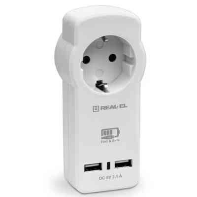 Зарядное устройство REAL-EL 2*USB 15W (CS-30) Винница