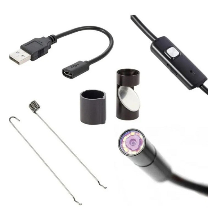 Ендоскоп професійний 2 м 7 мм, Usb камера ендоскоп, Ендоскопічна камера KC-771 для андроїд Київ - фото 5