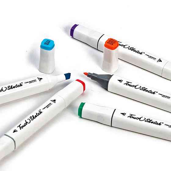 Набор двусторонних маркеров Touch Sketch 80 шт на спиртовой основе для рисования, Фломастеры для художников Каменец-Подольский