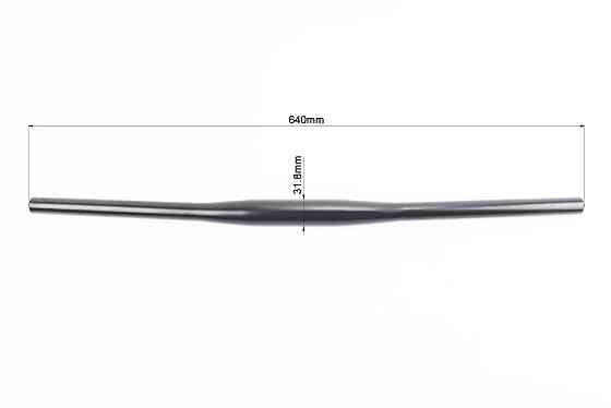 Кермо MTB 31,8х640мм, back sweep 9°, алюмінієве, чорне YL-002 Київ