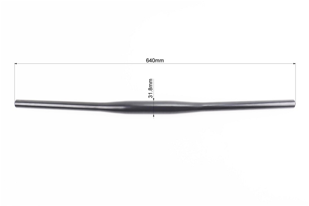 Кермо MTB 31,8х640мм, back sweep 9°, алюмінієве, чорне YL-002 Київ - фото 3