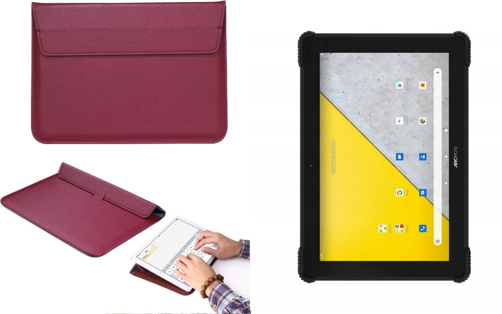 Чехол-конверт VitoCase для Archos T101X, с функцией подставки для планшета Бордовый Киев - изображение 1