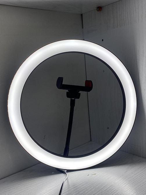 Кольцевая светодиодная LED лампа 26см ELEGIANT EGL-02 Black — Настольный кольцевой светильник 10.2