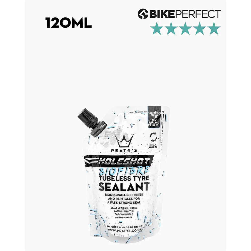 Герметик бескамерный Peaty's Holeshot BioFibre Tubeless Tyre Sealant, 120ml Київ - фото 1