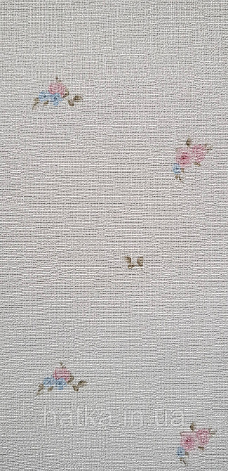 Шпалери вініл на флізеліні гарячого тиснення DUKA Selective1.06х10 квіти троянди ніжні маленькі прованс рожеві блакитні DK32450-1 Київ - фото 5