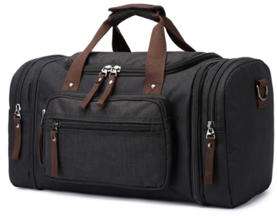 Дорожная сумка текстильная Vintage 20080 Черная Киев