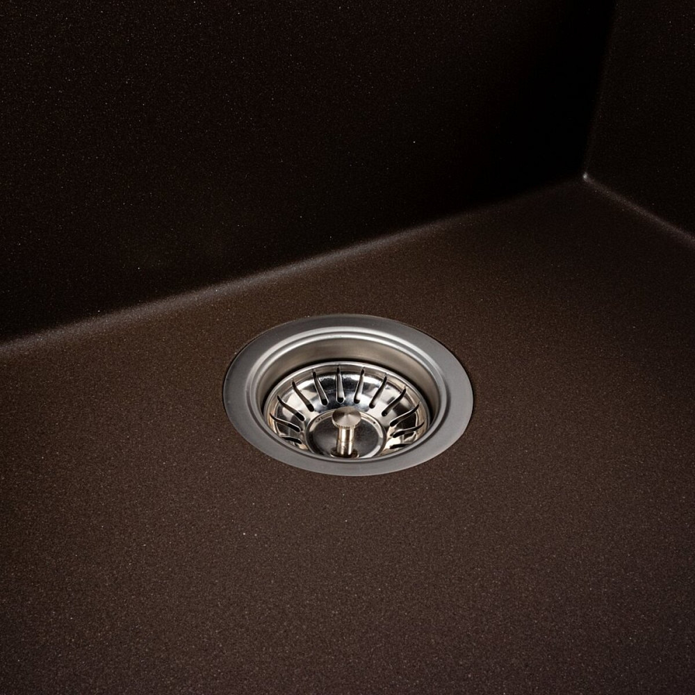 VALESO Кухонна гранітна мийка 5750 DAVINA VALESO темна скеля Коломыя - изображение 8