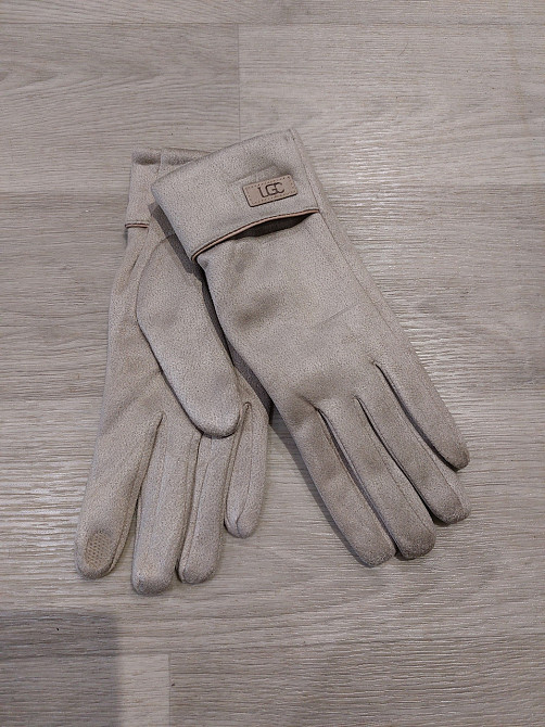 Рукавички сенсорні жіночі one size бежевий Київ - фото 3