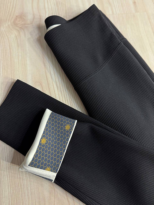 Лосины женские Kenalin W-30 утепленные на флисе в рубчик с пуш-ап эффектом черные, черный, XS Киев - изображение 12