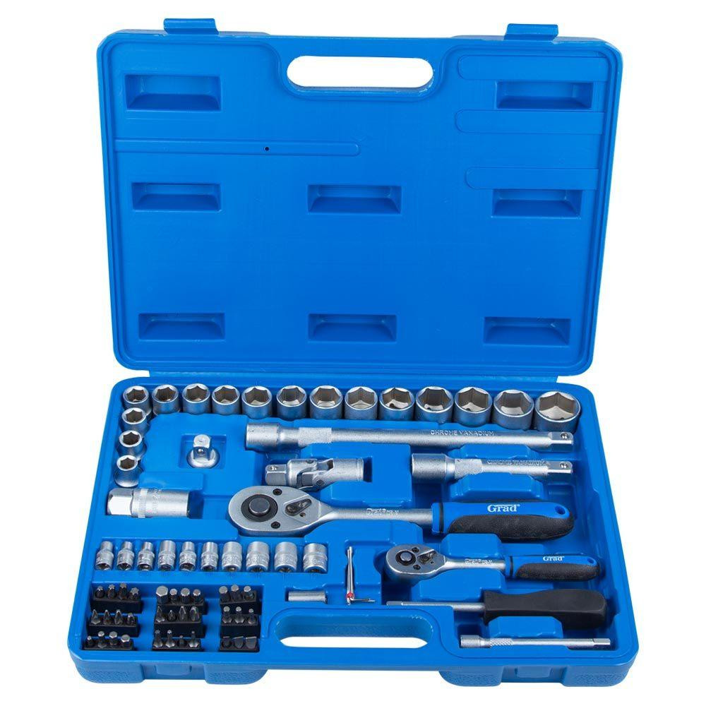 Набір насадок торцевих і біти 1/4", 1/2" 72 шт Start GRAD (6003145) Київ - фото 2