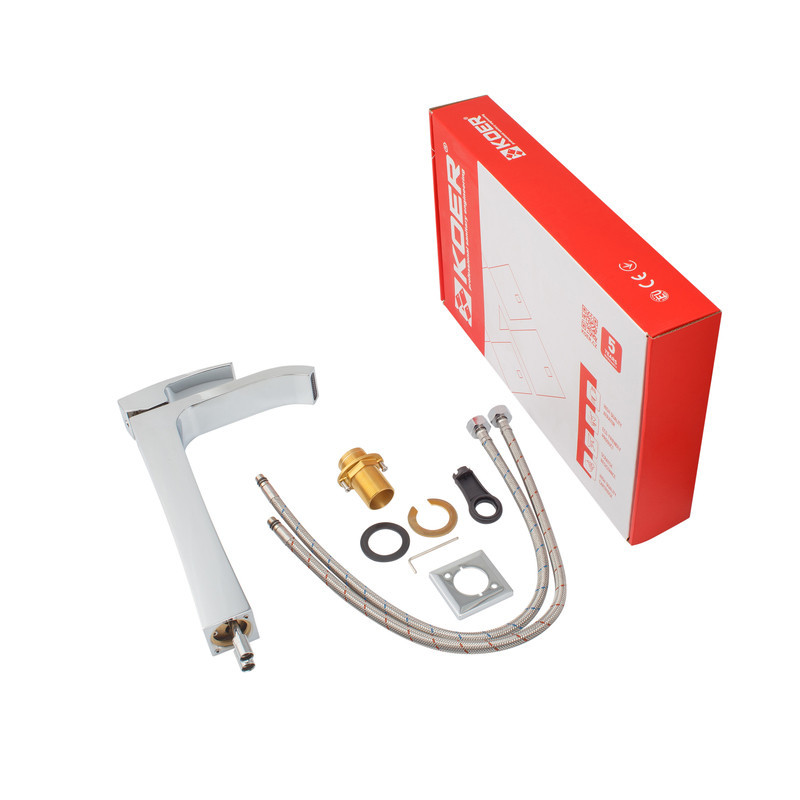 Смеситель для умывальника Koer KB-13007-01 высокий (Цвет хром) (KR3444) Киев - изображение 6