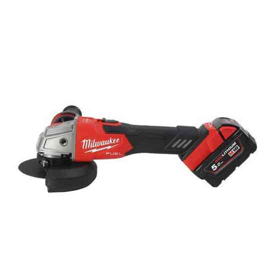 Шлифмашина угловая аккумуляторная MILWAUKEE, M18 FSAG125XB-502X, диаметр 125мм (+2 аккумулятора, зарядное устройство, защитный кожух, Одесса