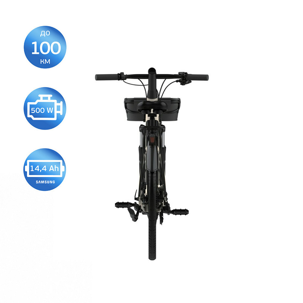 Электровелосипед OKAI EB10 Beige 28', 250(500)W, 14.4Ah, 100km, 25km\h, NFC, App, 29kg Киев - изображение 2