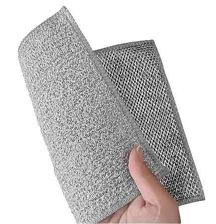 Серветка двошарова з металом та мікрофіброю для миття посуду 4шт Вінниця