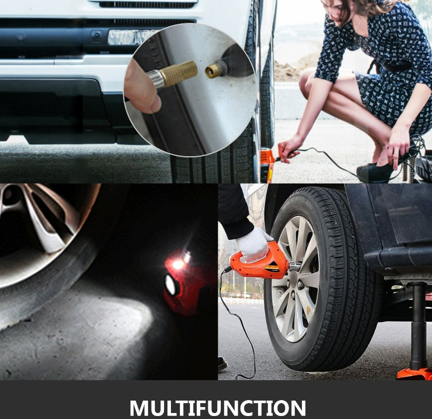 Электрический автодомкрат 3-в-1 BX-478 (5т, 12В), ударный гайковерт, компрессор, фонарик, кейс Одесса - изображение 2