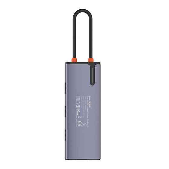 Док-станція ColorWay USB-C 6-в-1 Type C PD 100W/USB3.0х3/USB2.0/RJ45 (CW-HUB03) ( Сірий ) Харьков