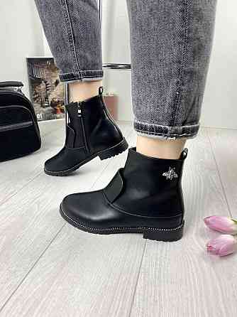 Черевики жіночі Avelina A7025-35 чорні (весна-осінь, еко-шкіра) (1245) лише 36р.і 40р. 36 Коломия