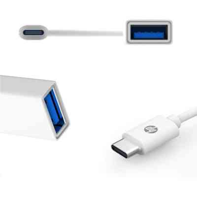 Переходник USB3.1 Type-C to USB (OTG) 0.15m white HP (DHC-TC105) Винница