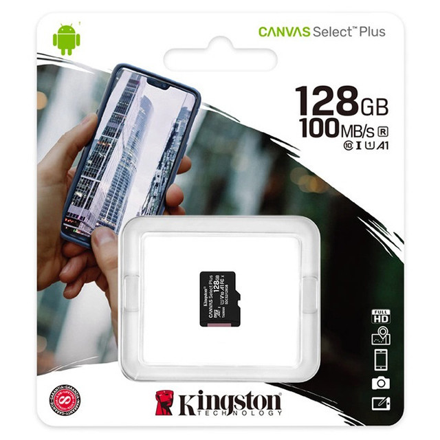 Карта памяти microSDXC Kingston Canvas Select Plus 128 GB Class 10 А1 UHS-1 Киев - изображение 1