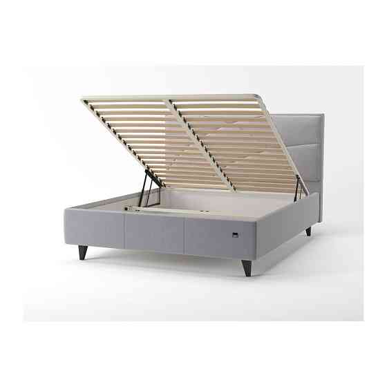 Ліжко NettaDesign Eco Lounge Comfort з нішею для білизни на ніжках 160x190 світло-сірий Київ