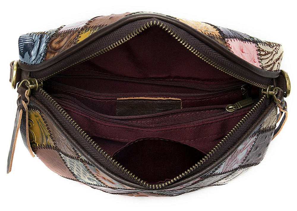Жіноча поясна шкіряна сумка 20342 Vintage Різнокольорова Київ - фото 6
