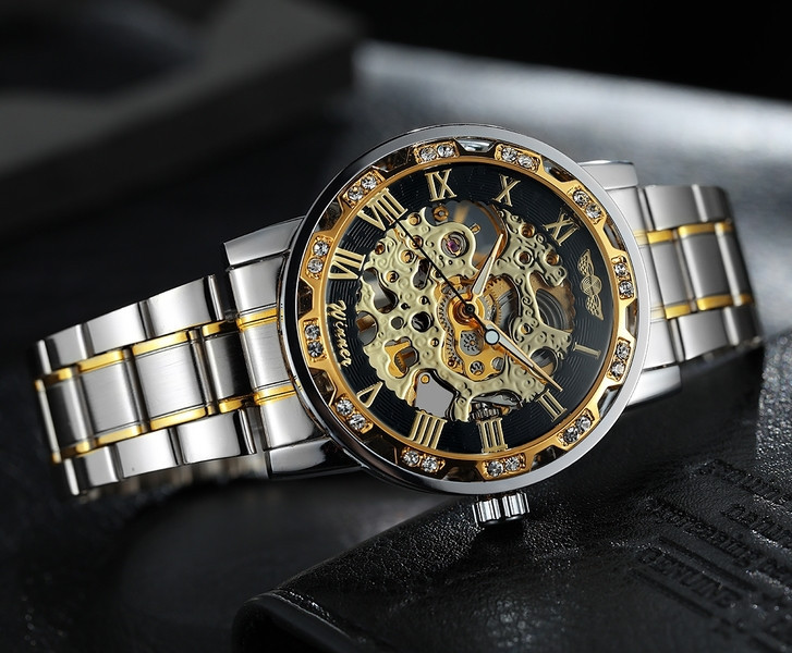 Годинник жіночий механічний Winner Naturale Skeleton Leather (2 ремінці) Вінниця - фото 3