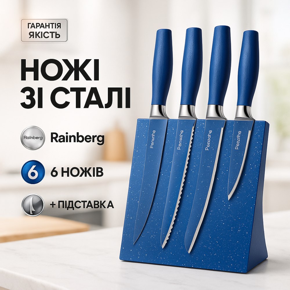 Набор ножей кухонные ножи поварские набор, Бюджетные кухонные ножи для кухонных нужд SH-19 Львов - изображение 10