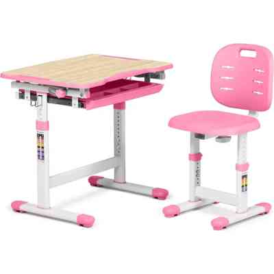 Парта со стулом FunDesk Piccolino III Pink-w Винница