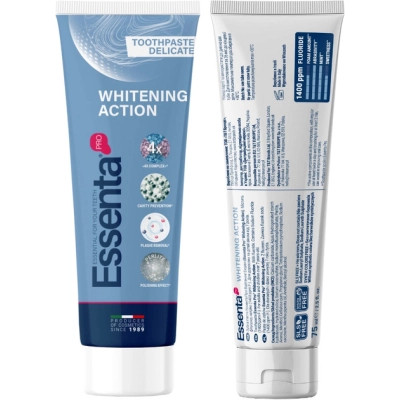 Зубна паста Essenta Pro Whitening Action 75 мл (8031447500060) Вінниця - фото 2