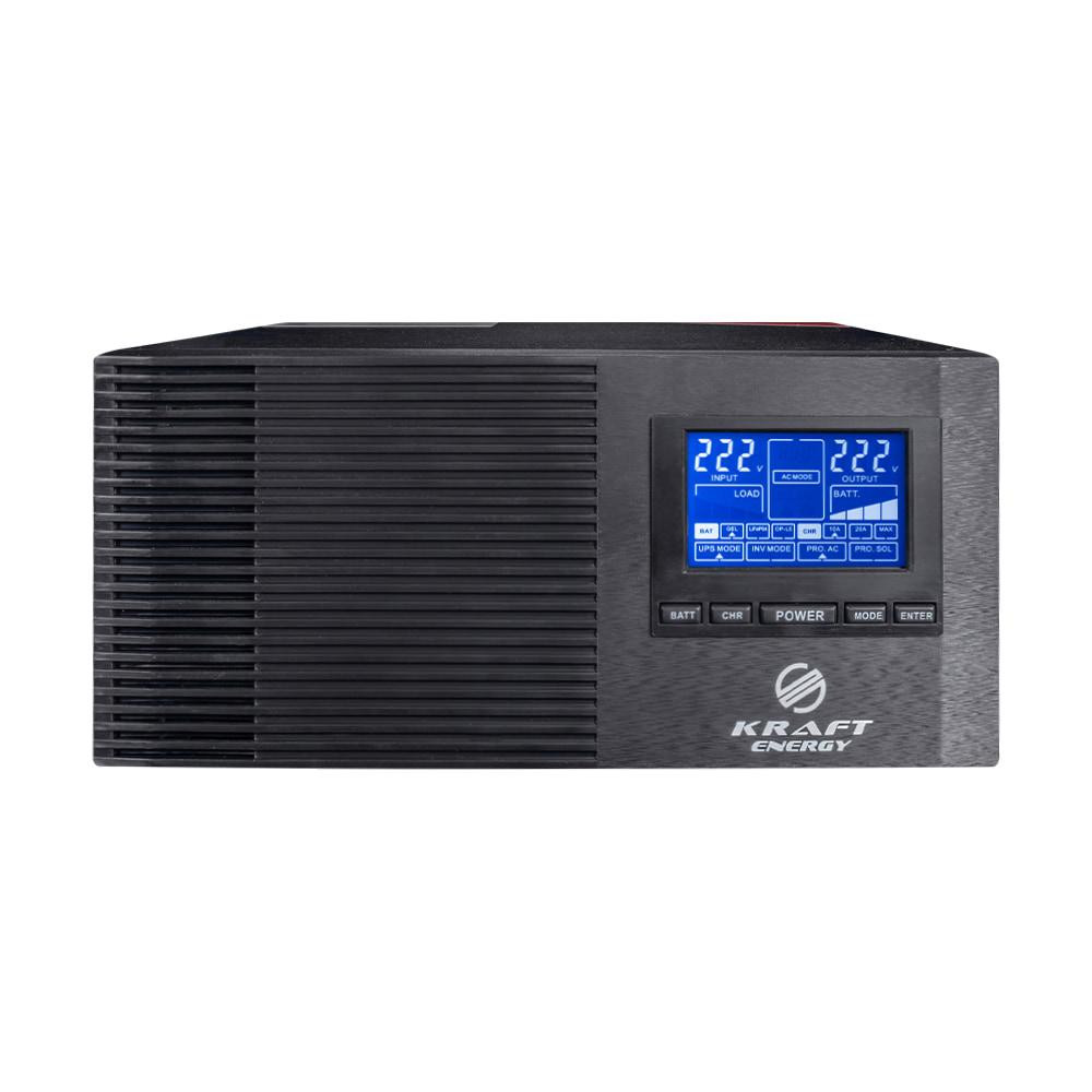 Інвертор Kraft KRF-AVR1200VA/1КW-12V з правильною синусоїдою під зовнішній акумулятор (42-00093) Київ - фото 9