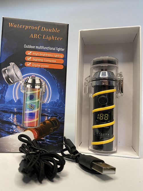 Электроflare 229 Электроимпульсная зажигалка: дуговая USB зажигалкас Фонарем и Ориентиром Одесса - изображение 2