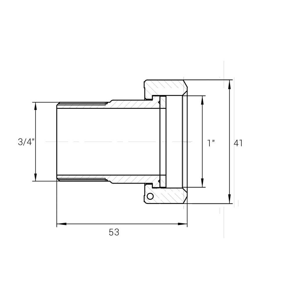 Комплект штуцеров 1″Вх3/4″Н латунный LR543L OPTIMUM (000023892) Киев - изображение 2