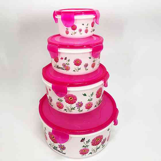 Набір пластикових судків UNIQUE UN-1512. Колір: рожевий LM-45 Львів