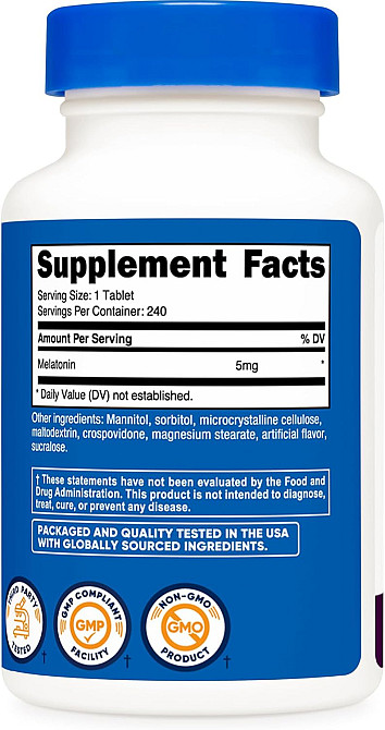 Melatonin 5 mg 240 Tablets (Mixed Berry) Луцьк - фото 2