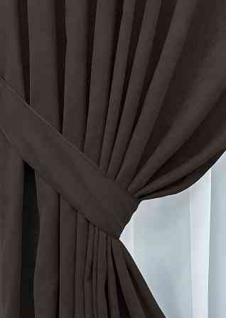 Комплект готових штор VR-Textil Мікровелюр Petek № 1829ш Венге 200х290 см 2 шт (32-143) Київ