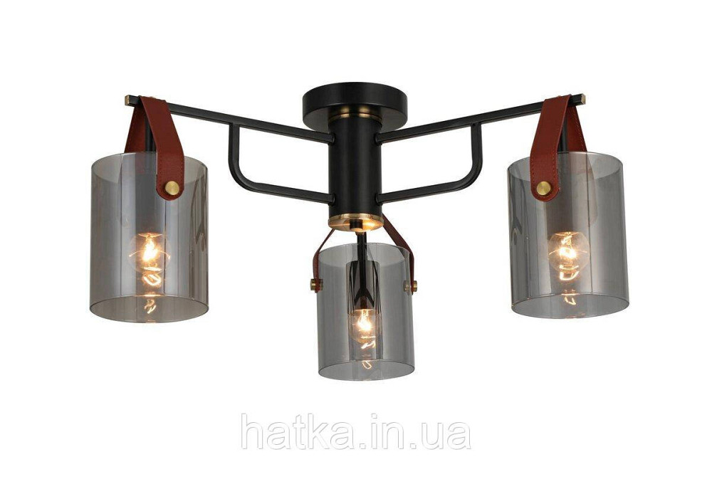 Люстра в стилі лофт на 3 плафони G 321036/3 Copper+Matt black Київ - фото 1