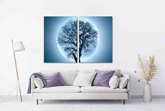Модульная картина в гостиную / спальню   Дерево в місяці  TLV-2_092 120х170  см Киев