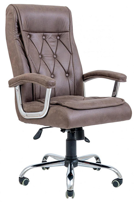 Офісне Крісло Керівника Richman Telavi Ameli Coffee Хром М1 Tilt Коричневий Київ - фото 1