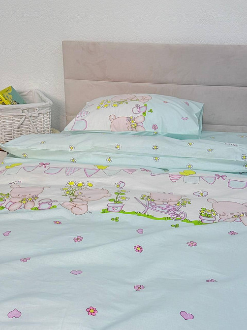 Ecotton Дитячий комплект постільної білизни Ecotton 110х140 см блакитний Ведмедик Киев - изображение 3
