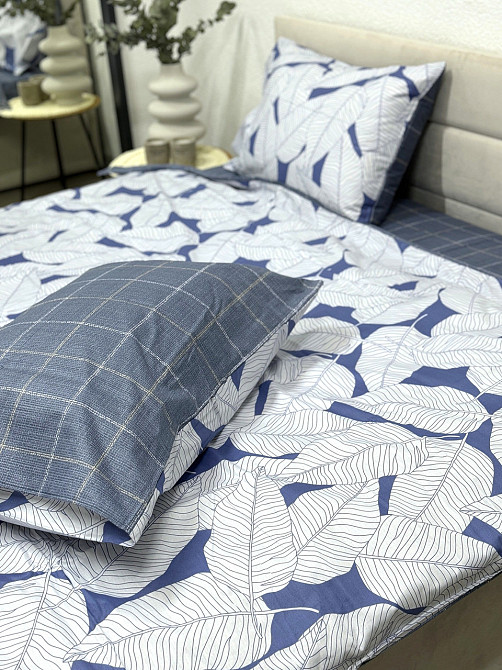 Ecotton Комплект постільної білизни Ecotton двоспальний 180х215 см Листя білий (21004АВ) Коломыя - изображение 5