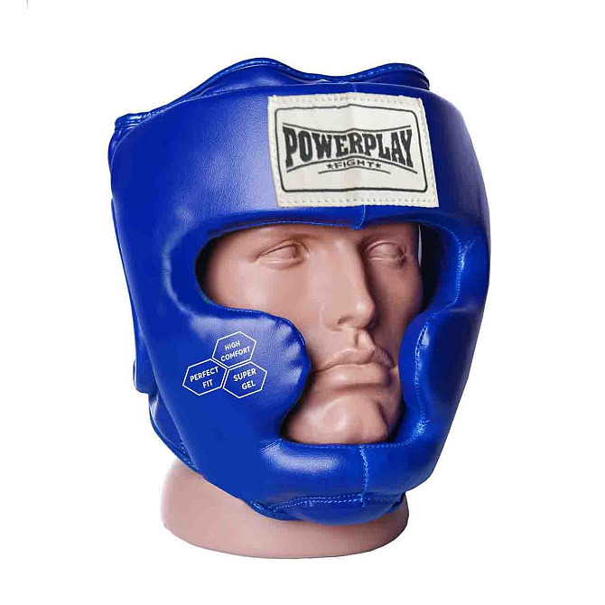 Боксерський шолом тренувальний PowerPlay 3043 Синій S Кам'янське - фото 1