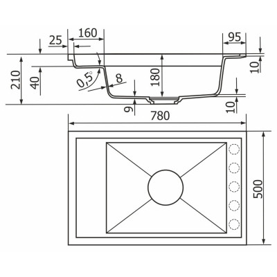 Мийка кухонна GRANADO Royal Estella black (+ подрібнювач Algar 1000 + змішувач Ferrol inox + дозвтор Redondo inox + ко (ksg0301) Вінниця - фото 7