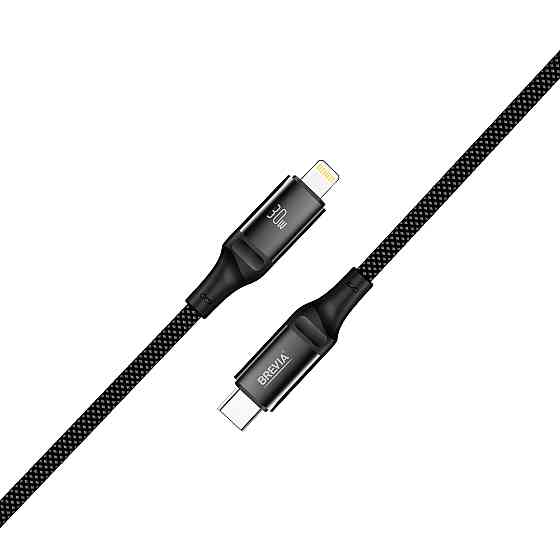 Кабель Brevia Type-C to Lightning 30W 1м, чорний box (56100BCLC1) Львів