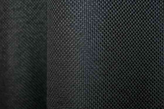 Шторна тканина, льон-блекаут з фактурою "Льон мішковина" колір графітовий 1161ш Київ