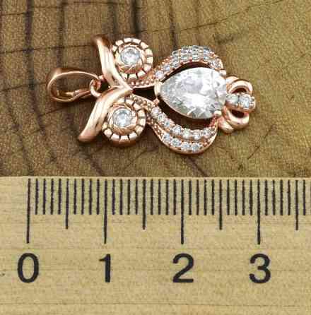 Кулон Сова для цепочки до 4мм, Xuping, размер 26*15мм, позолота РО Киев