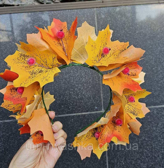 Платье Королева Осени с листиками нарядное золотое платье трансформер Кривой Рог - изображение 18