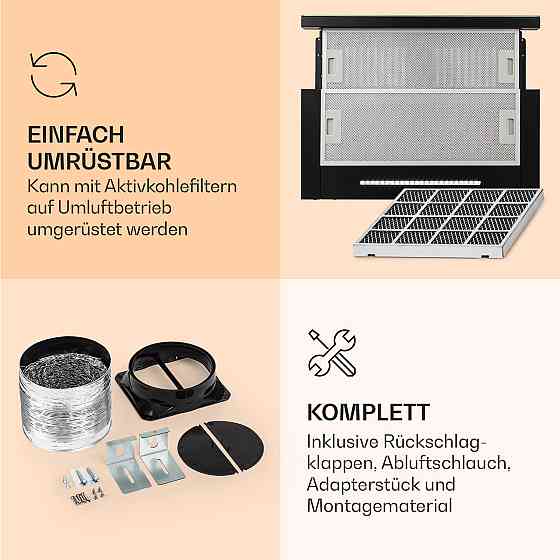 Mariana Neo 60 витяжка з плоским екраном 60 см 640 м3/год відпрацьоване повітря LED чорний (Німеччина, читати Рівне