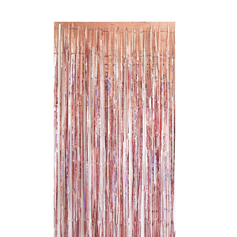 Дощик на фотозону з голограмою 2 м на 1 м рожеве золото Київ - фото 3