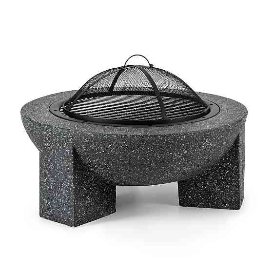 Гриль-чаша Troja Ø 75 см с искроуловителем сталь MgO искусственный камень огнеупорный (Германия, читать Ровно