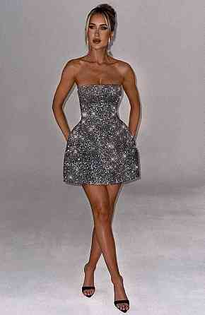 Женское стильное обаяние мини платье с бантом северное сияние Графит, 42/44 Одесса